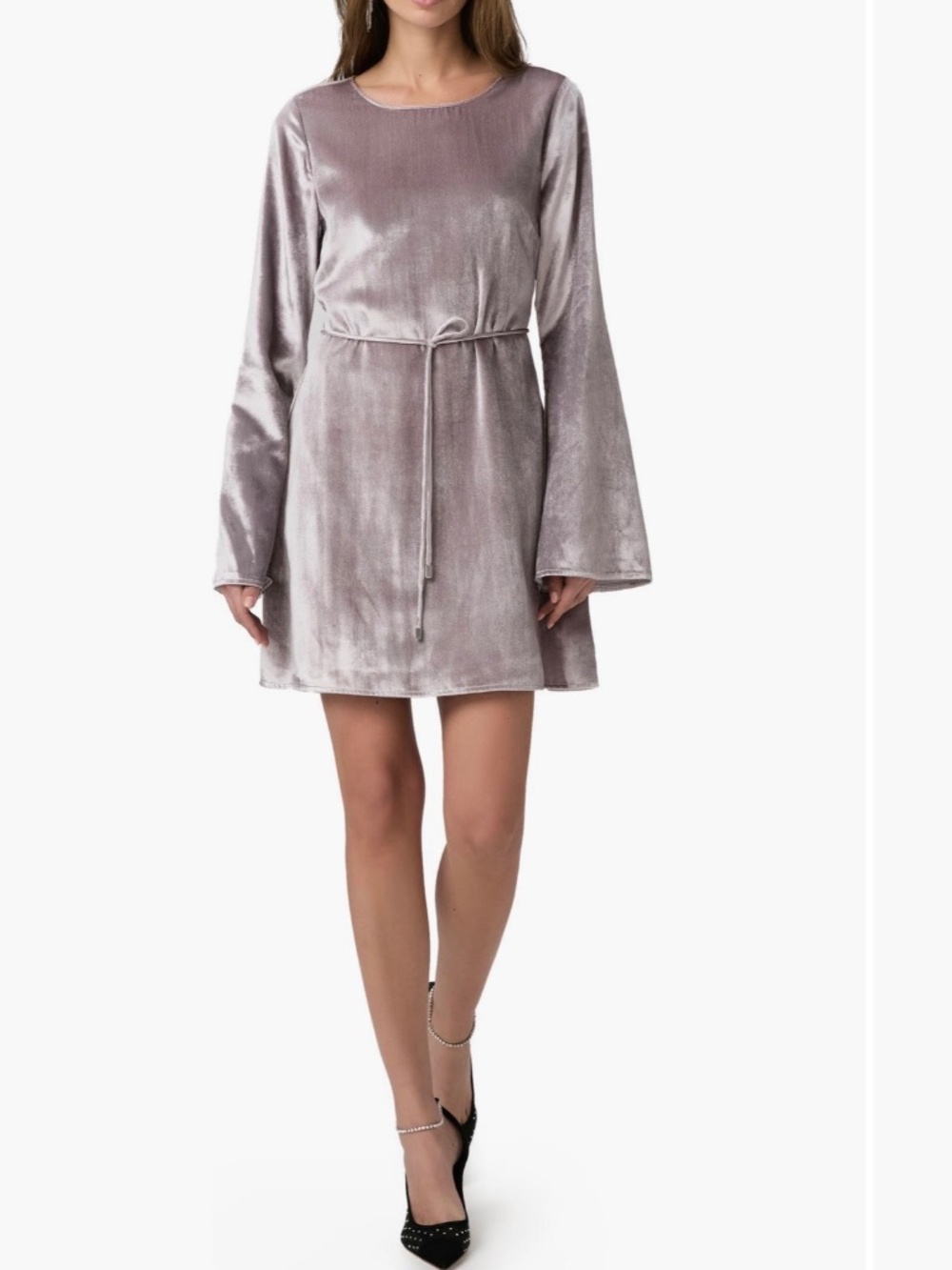 NWT Paige Pewter Carmelyn Tie Waist Dress Size 10